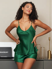 Pure Silk Spaghetti Strap Camisole Set