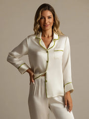 100% Mulberry Silk Classic Pajama Set