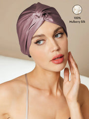 Pure Silk Knot-Front Hair Bonnet