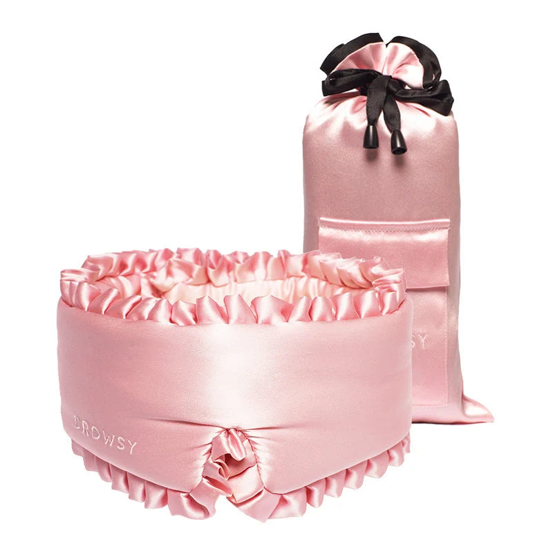 Sleep and the City - Powder Pink Sleep Mask + Pouch