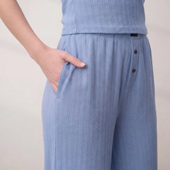 Pointelle Wide Leg Pant