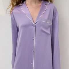 Washable Silk Sleep Shirt Dress