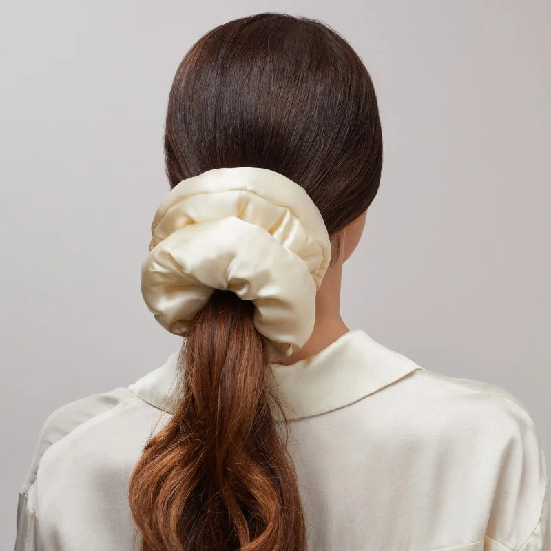 Champagne Gold Padded Scrunchie