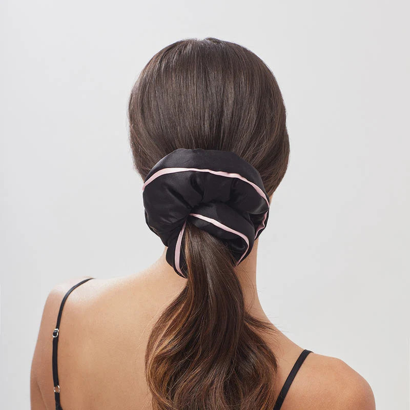 Sleep and the City - Black Padded Scrunchie