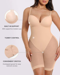 Bare Essentials™ MeshSmooth™ Low Back Mid Thigh Bodysuit