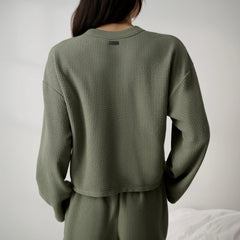 Organic Cotton Seersucker Wide Sleeve