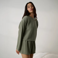 Organic Cotton Seersucker Wide Sleeve
