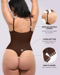 Bare Essentials™ Skin Flow Zipper Front Thong Bodysuit