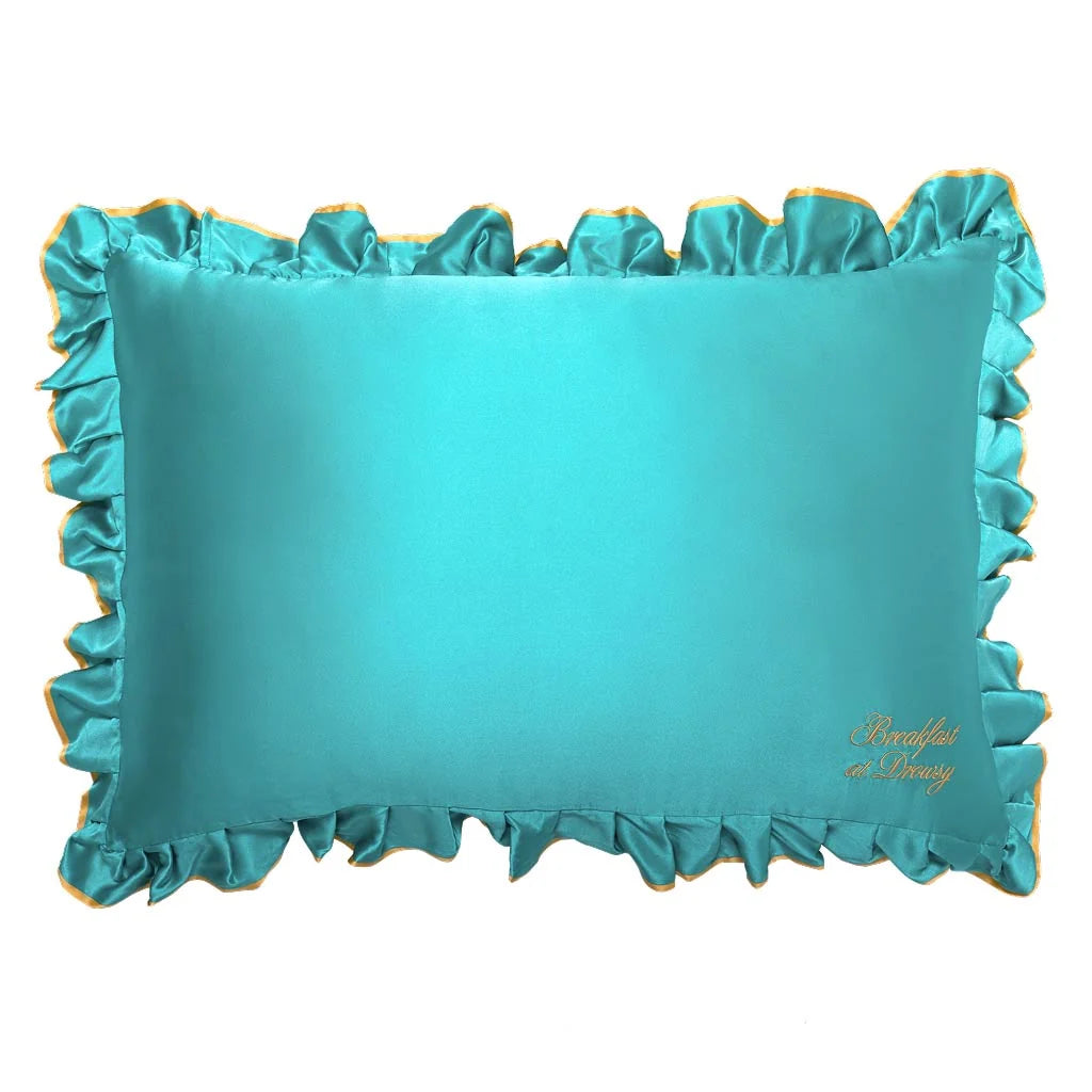 Breakfast at Drowsy - Turquoise Pillowcase