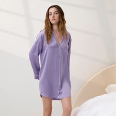 Washable Silk Sleep Shirt Dress
