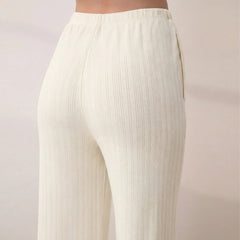 Pointelle Wide Leg Pant