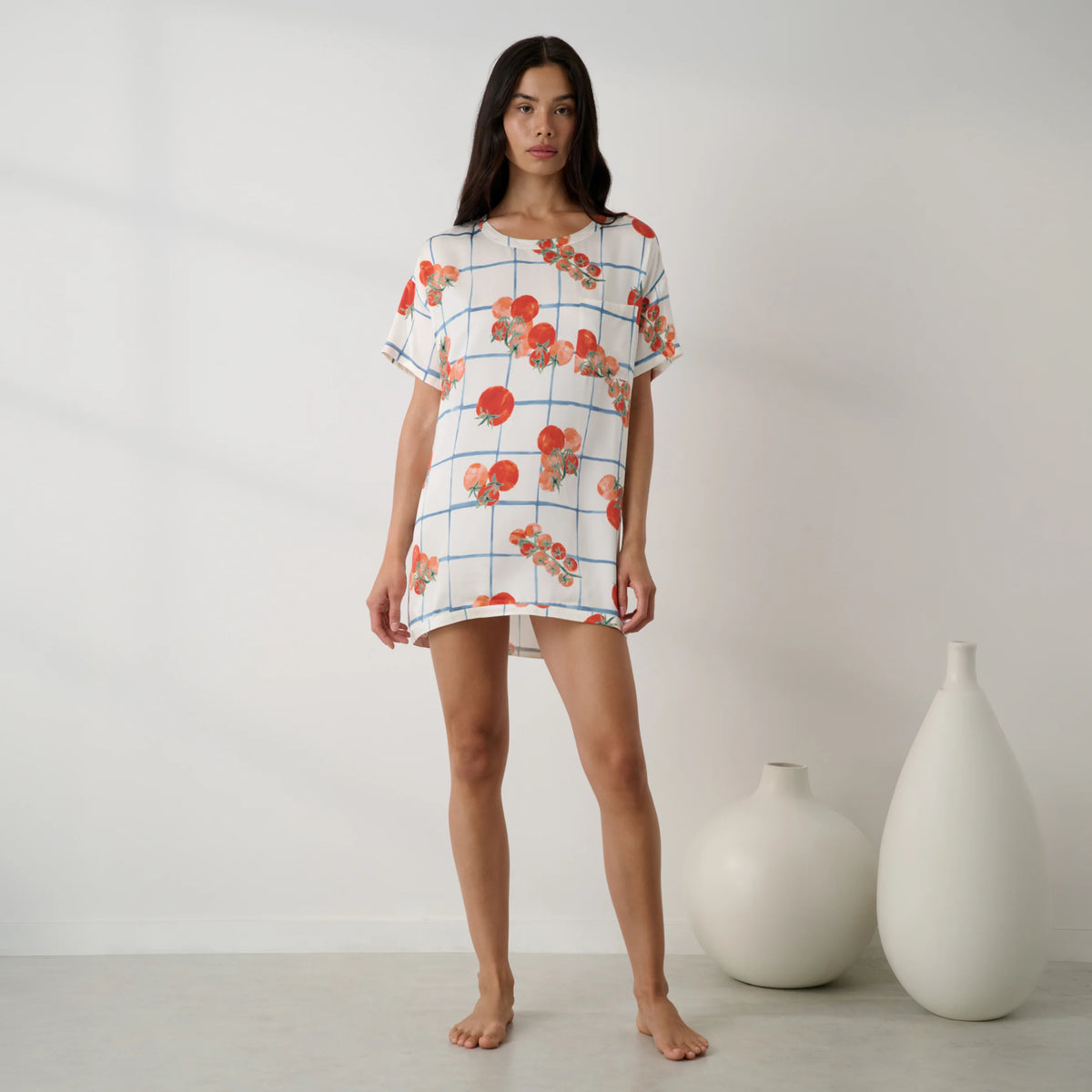 Washable Silk Oversized Sleep Tee