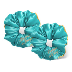 Breakfast at Drowsy - Turquoise Padded Scrunchie