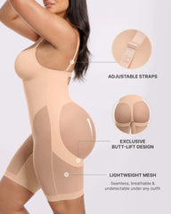 Bare Essentials™ MeshSmooth™ Low Back Mid Thigh Bodysuit