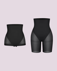 BOOT-YEAH™ MeshSmooth™ High-Waisted  Brief + Mid Thigh Short