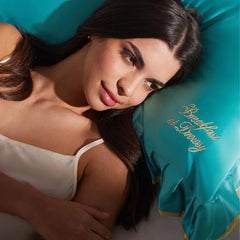 Breakfast at Drowsy - Turquoise Pillowcase
