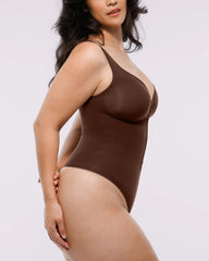 Bare Essentials™ Skin Flow Zipper Front Thong Bodysuit