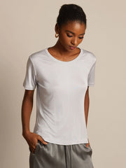 Pure Silk Jersey Short Sleeve Women's T-Shirt